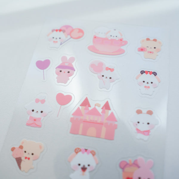 A Day at the Theme Park Sticker Sheet