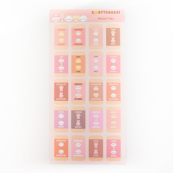 Pink Planner Tabs Stickers