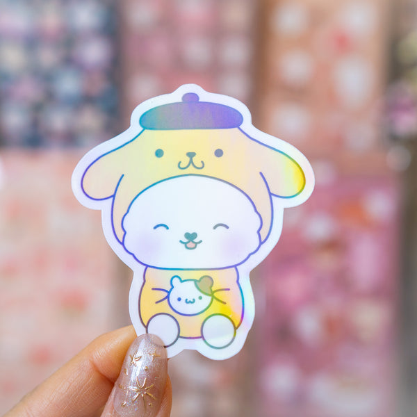 PomPomPurin Maltipoo Sticker (Holographic)
