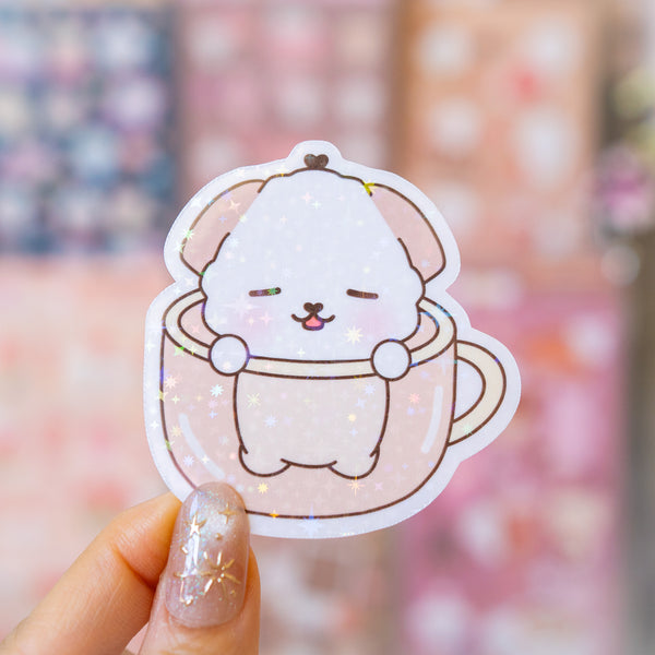 Coffee Cup Sticker (Holographic)