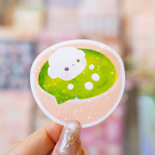 Bojji In Matcha Cup Sticker