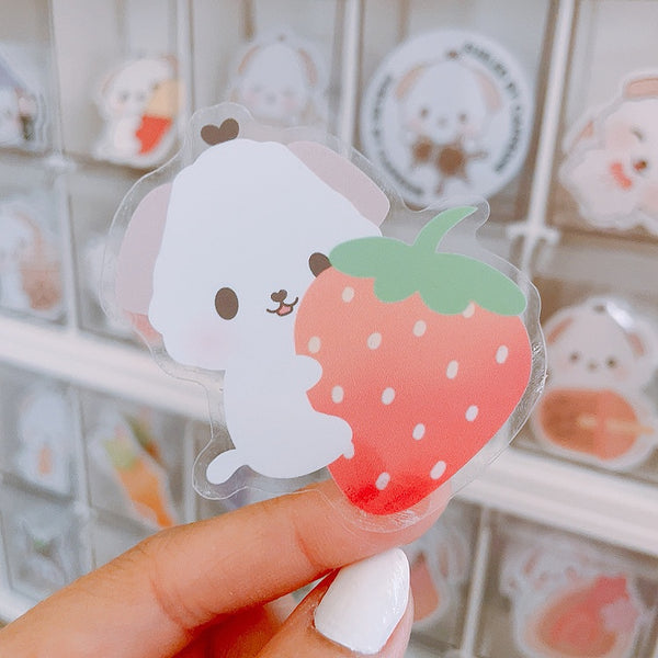 Strawberry Sticker Bundle (Clear)