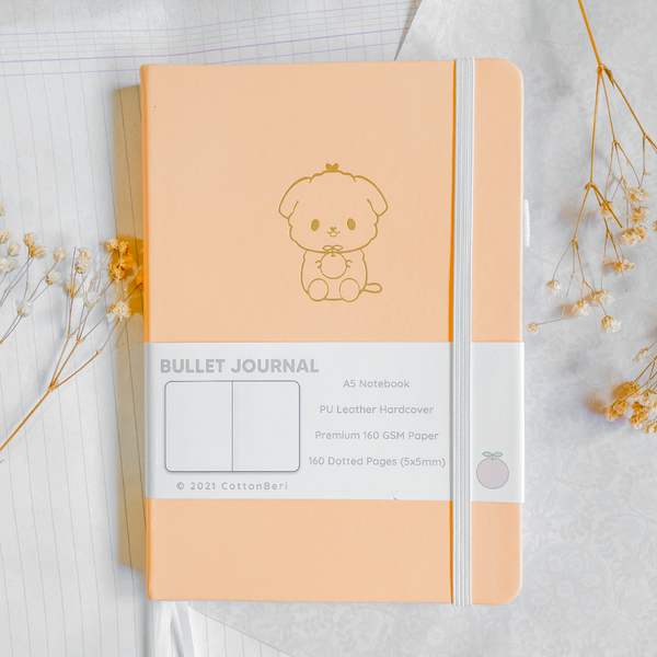 A5 Tangerine Bullet Journal