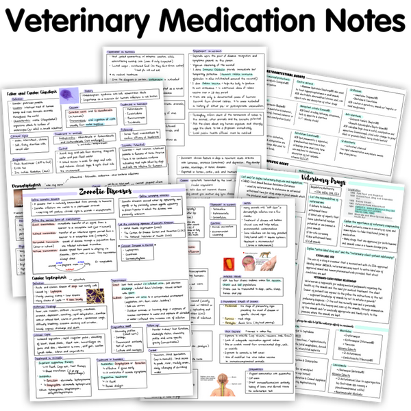 Veterinary Medication Notes